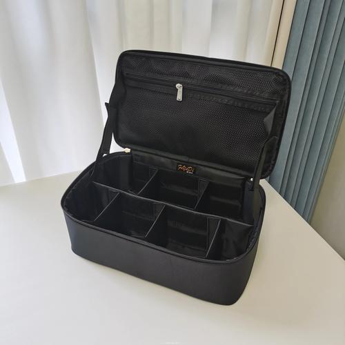 Professional Makeup Organizer Large Capacity Square Cosmetic Bag Makeup Bag Multilayer Storage Case