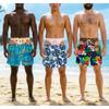 Imprimeu cu Flori de Plante Tropicale Model cu Fesuri False Pantaloni Scurți de Baie Amuzanți pentru Bărbați Cadouri Perfecte Excentrice pentru Petreceri Modă de Vară Pantaloni Scurți de Plajă