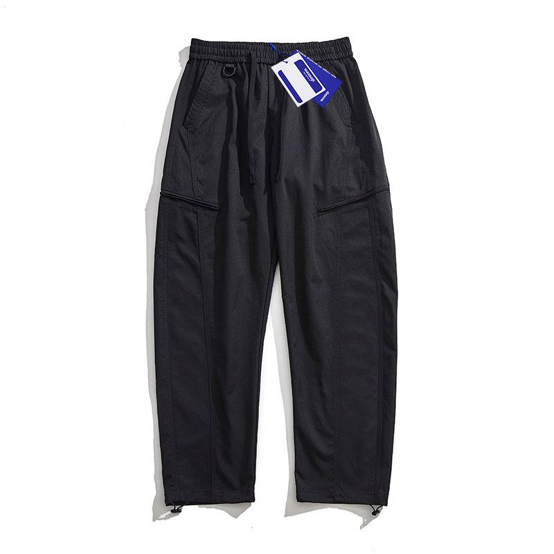 

Wassup Quick-Drying Ice Silk Work Pants Men s Loose Straight-Leg 2025 Summer Thin Trendy Casual Pants Black 4XL