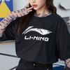 Li-Ning Logo Print Round Neck Short Sleeve T-Shirt Unisex T-Shirts Black ATST633-1