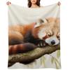 Schläfriger Roter Panda Überwurfdecke Weiche Plüsch Plaid Cosplay Anime Großes lustiges Geschenk Decken