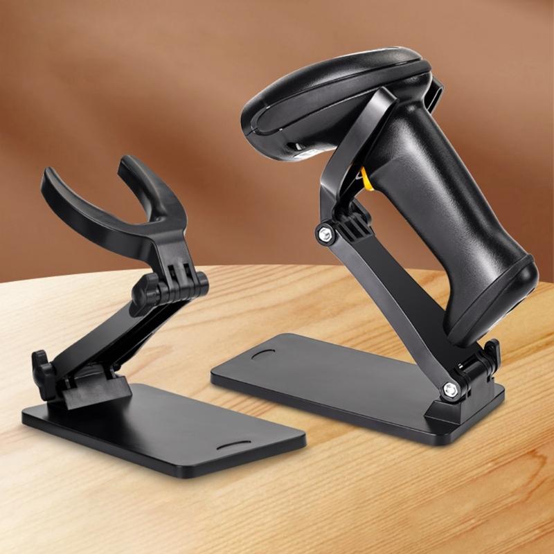 Foldable Universal Barcodes Readers Holder Adjustable Angle Plastic Design For Schools Supermarkets Offices