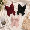 Hottie Twist Front Split Crop Top V Neck Y2K Sleeveless Camisole Slim Fit Streetwear Halter Neck Top Women