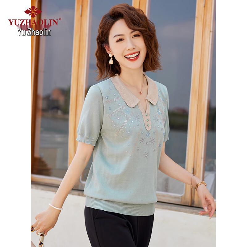 Yu Zhaolin Women's Knitted Short-Sleeve T-Shirt