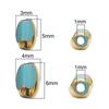 Oval Faceted Gold-Edged Glass Crystal Rice Beads for Jewelry Making