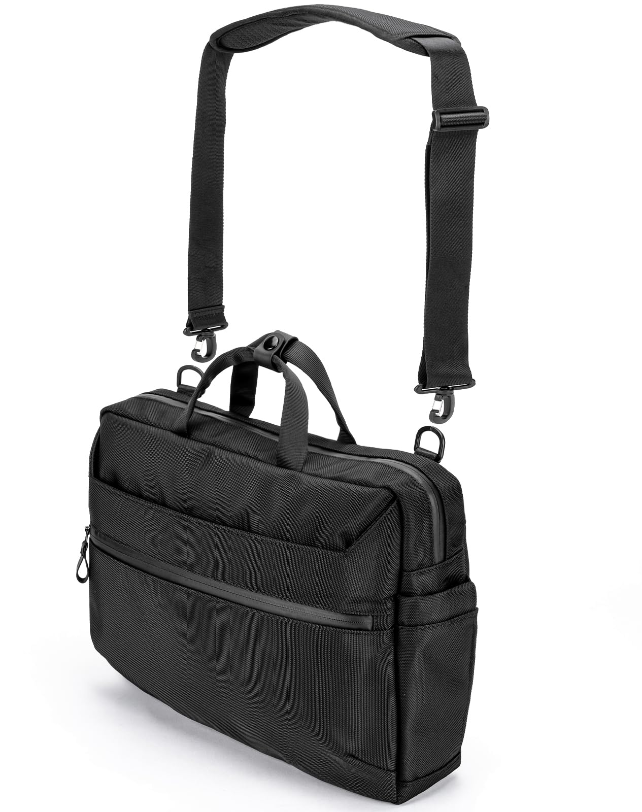 

Ділова сумка Водонепроникна тонка сумка-портфель Дюймовий комп’ютер A4 Багатофункціональна технічна сумка [zepirion] Чоловіча 15,6 чорний