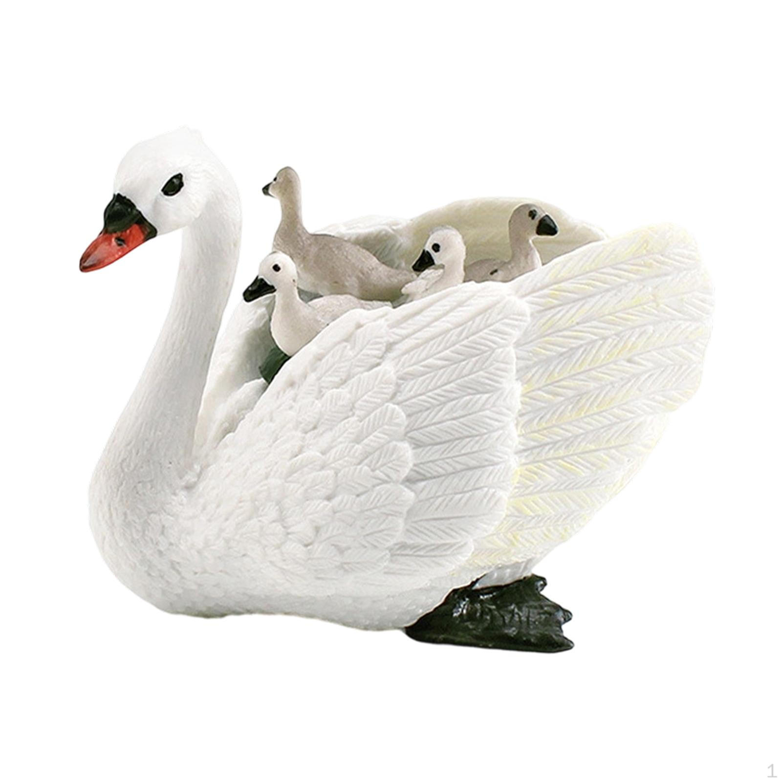 

Goose Statue Swan Figurine Animal Sculpture Ornament for Housewarming Swimming Pools білий