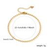 3mm/4mm/5mm Ø. Exquisites 18K Gold Plated 304 Edelstahl Kugelkette Fußkettchen Für Damen Herren Party Geschenk 22cm(8,7 Zoll) lange