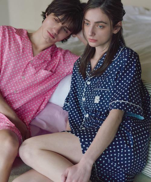 

[CEID] [2-Pack] (Unisex) Classic Eloise Short-Sleeve Pajama Set Navy [Shipped from Korea] 100% Authentic M M