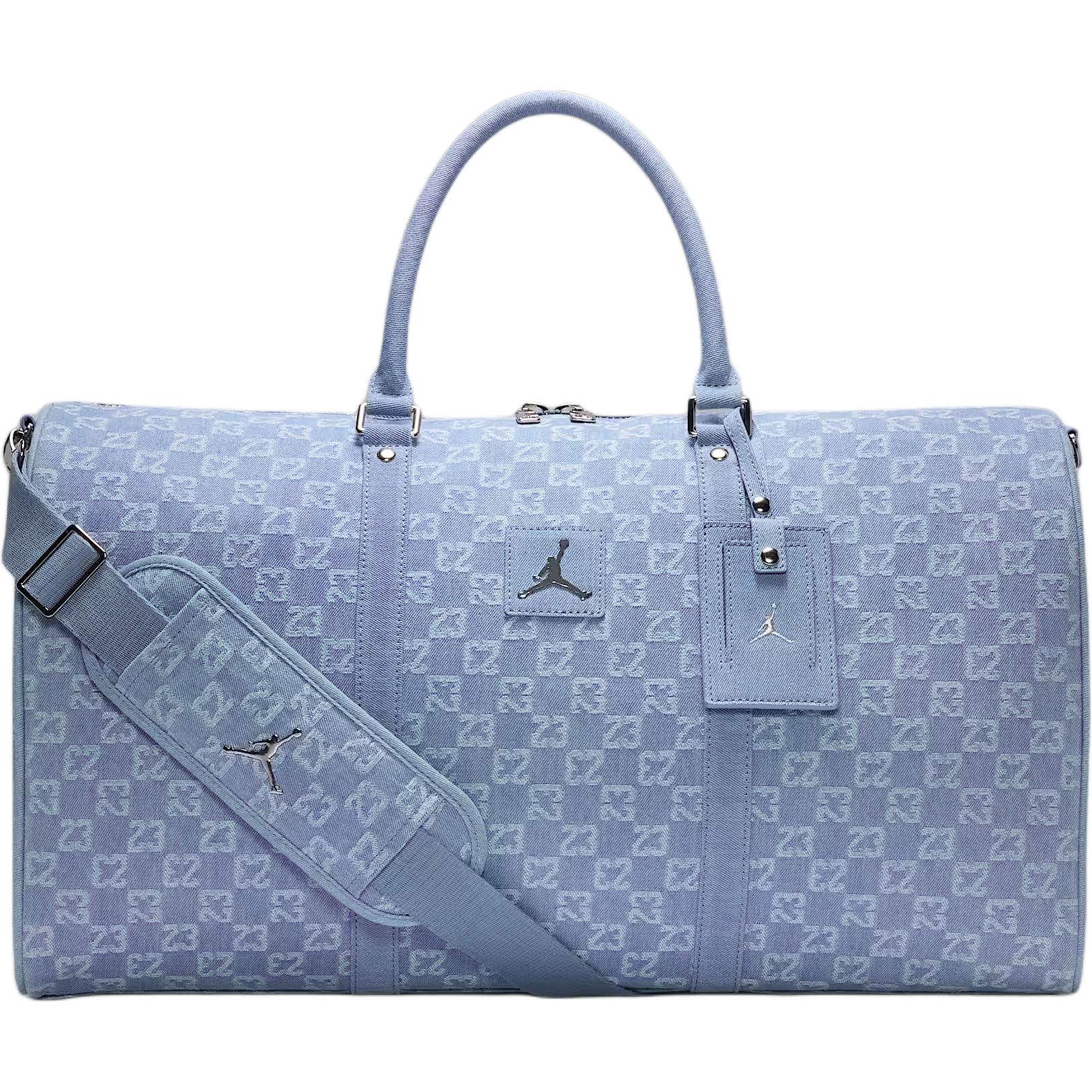 Jordan Monogram 40L Logo Cotton Travel Bag Unisex Travel Bag Denim-Blue II6450-412 Denim Blue