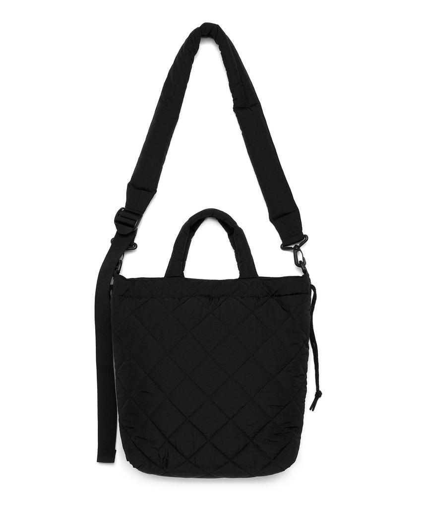 Lee Diamond Quilted Dual Pocket Helmet Bag Black