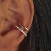 Four Pointed Star Clip Zircon Earrings Suitable Women Without Ear Holes Jewelry Ear Bones Clip Men Luxury Trendy Ear Accessories