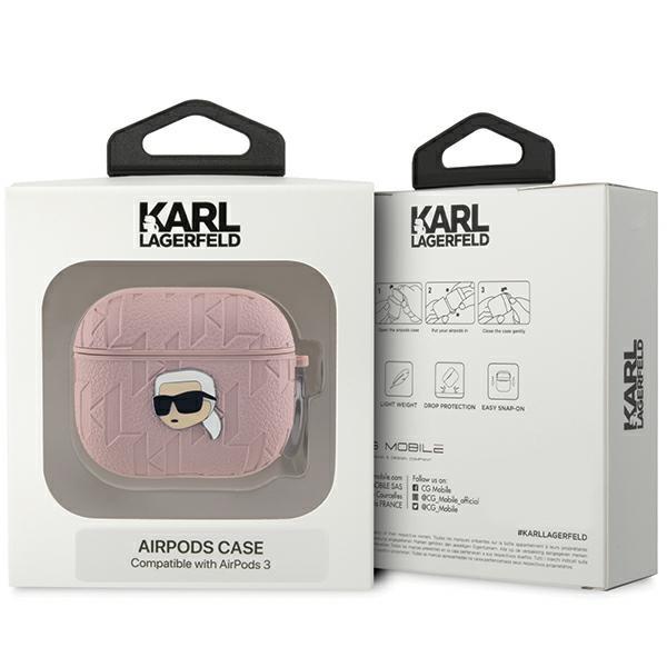 Karl Lagerfeld Kla3Pgkipp Airpods 3 Cover Pink/Pink Monogram Karl Head