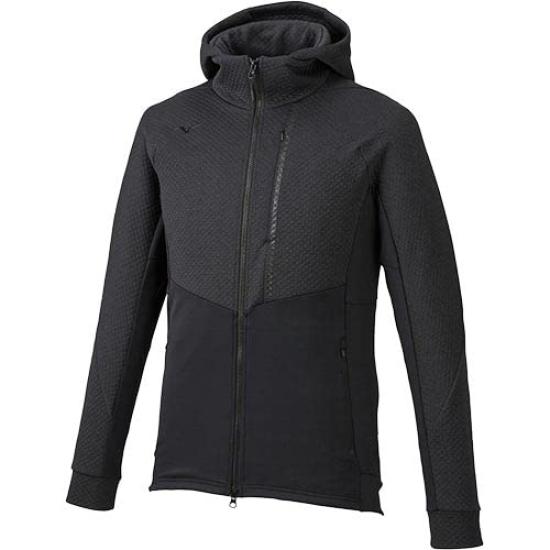 Mizuno Quilted Training Slim Double Size M to Japanese Size Men's Jacket, Fit, Zipper, 32MC9553, Black, (Equivalent M)