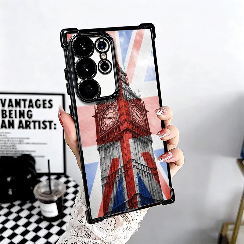 Union Jack England UK Flag Soft Phone Case For Samsung Galaxy S26 Ultra S25 Edge S24 FE S23 Plus S22 S21 + S20 Plating Anti-Fall