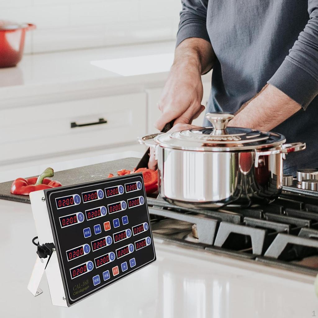 Digital Kitchen Timer Multi Channels Baking Clock Restaurant Timers for Home