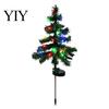 Energy Efficient Solar Yard Decor Powered Christmas Tree Lights, Outdoor Waterproof LED Artificial Tree, Winter Festive Patio Lighting 8 Modes