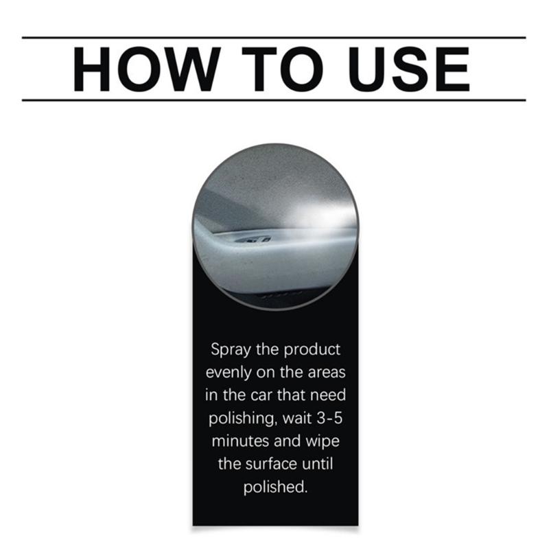 Celkový čistič interiéru ve spreji Čistič a leštidlo interiéru auta pro vylepšení auta Složení vhodné pro péči o gumu a kůži