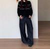 Korean Style Soft Knit Cardigan for Women - Fluffy Horn Button, Retro Embroidery, Lazy Style Sweater for Autumn/Winter