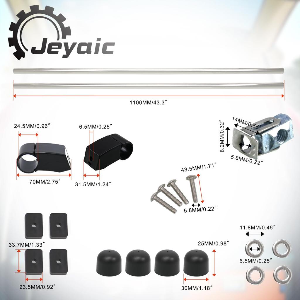 Jeyaic Car Storage Car Interior Carrier Bar, Side Bar, Cross Slide, Left and Right