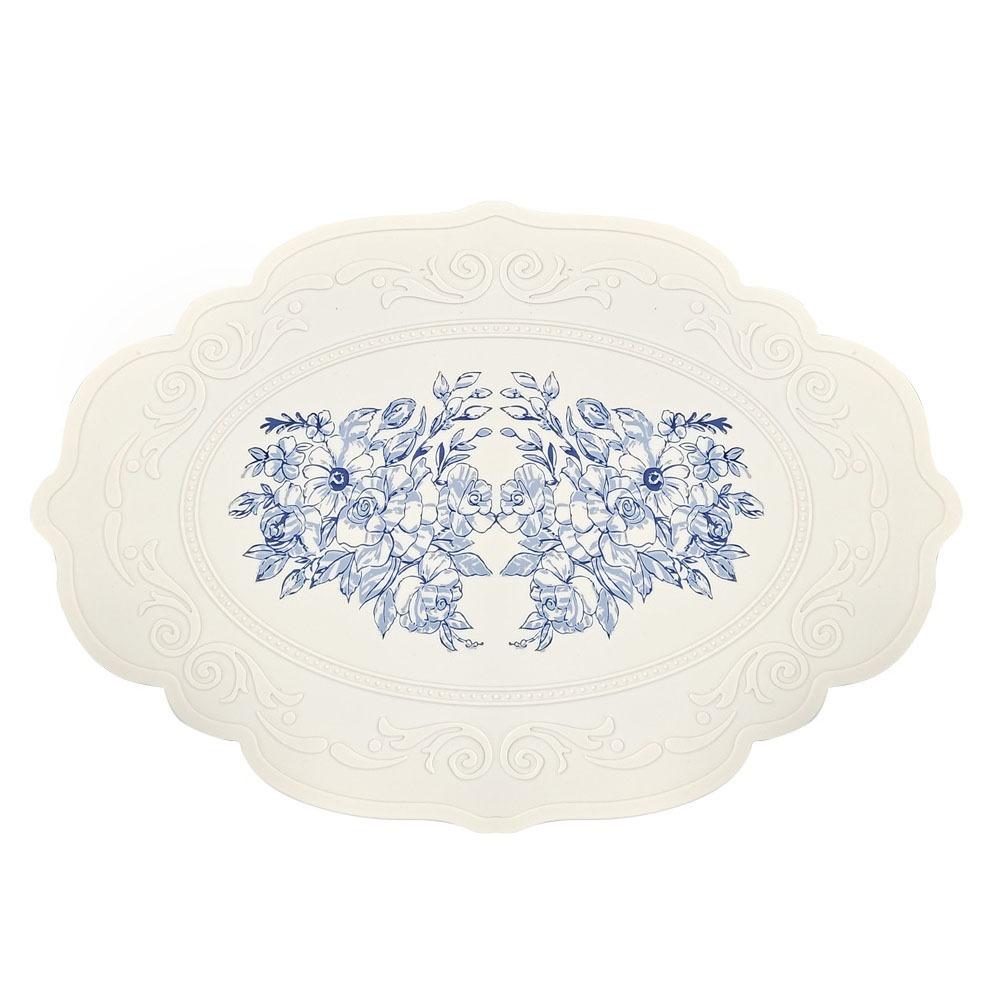 

Silicone European Placemat Retro Dining Mat Party Table Decoration Table Mat Wedding Oval