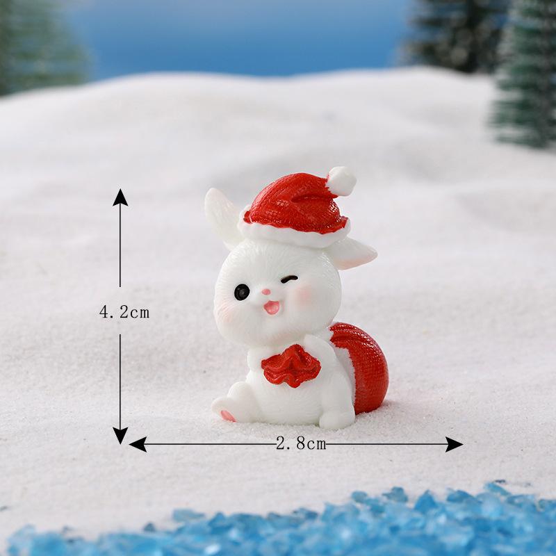 

Рождественские украшения, Рождественские сани, Кролики, Микро-ландшафт, Снежные аксессуары, Рождественские полимерные украшения No. 4