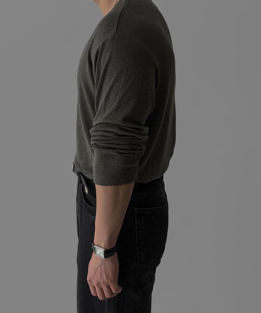 Baulopeulodeogteu Wool Fluid Knit Tee [Brown]