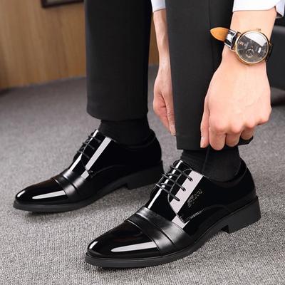 FashionBusiness Men's Formal Shoes Official Leather Casual Social Shoe Male Black High Quality Fashion Gentleman 2024 Style Legitimate