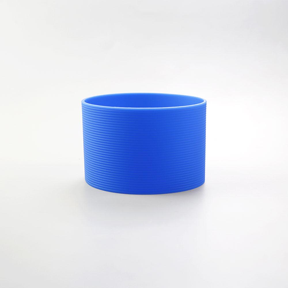 16 Colores 7.5CM Silicona Vidrio Taza Antideslizante Funda para Taza Aislamiento Antideslizante Cubierta Protectora 75MM Tapa de Taza con Raya Horizontal