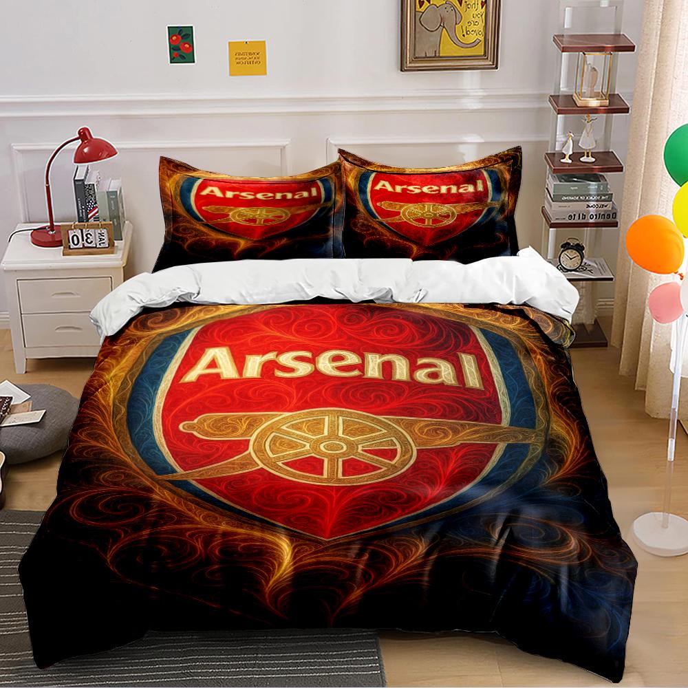 Arsenal Logo Bedding Set  Bedding set (1 duvet cover, 2 pillowcases, duvet not included) 135x200cm