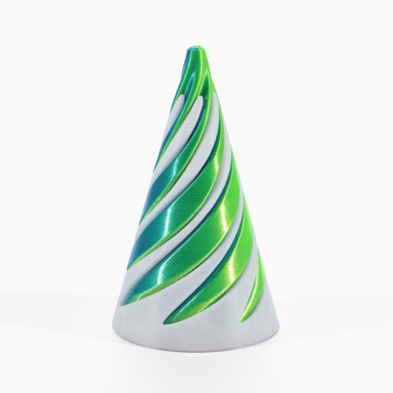 3D Printed Spiral Cone Toy Vortex Thread Illusion Impossible Spiral Cone Passthrough Sculpture Stress Relief Kids Adults Mini Spiral Cone Fidget Toy