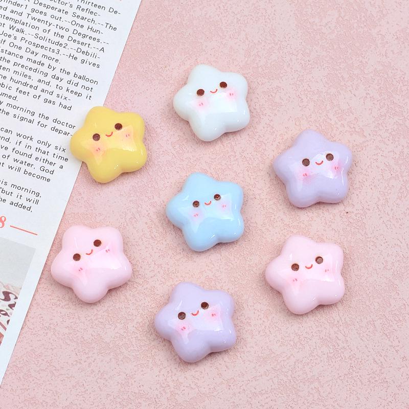 Croc Charms & Hair Clips: DIY Resin Accessories - Cartoon Stars & Smiley Faces