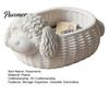 Cute Dog Desk Organizer Poodle Shaped Storage Organizer, 3D Print Decorative Ornament, Plastic Office Accessories White Container for Small