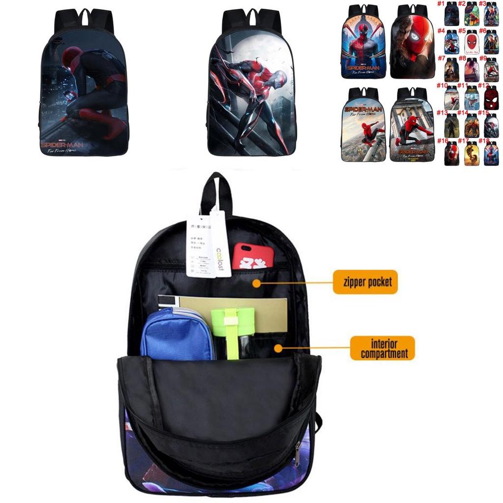 Stylish Spiderman Far From Home Backpack With Durable Oxford Cloth Design For Kids