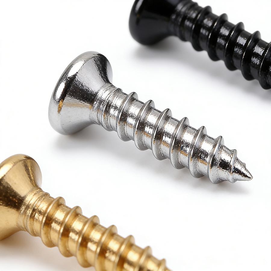 50pcs Electric Guitar Bass Pickguard Screws & 1pc 3.5cm Mini Storage Box Universal Guitar Screws Musical Instrument Accessories