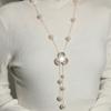 New Super Fairy Temperament Pearl Necklace Niche Long Tassel Simple Versatile Butterfly Petal Sweater Chain