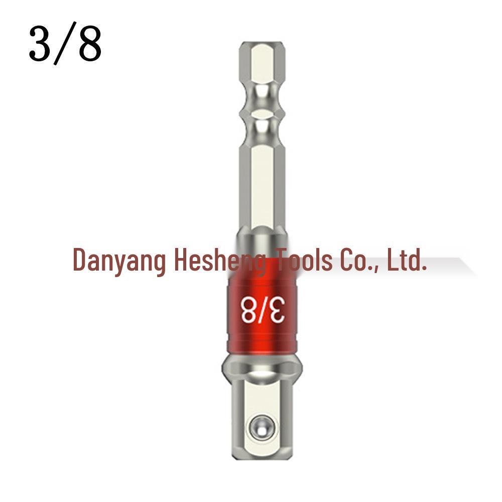 3-Piece Hex Socket Impact Wrench Adapter Set (1/2", 3/8", 1/4") for Electric Screwdriver