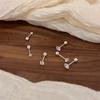 Elegantní puzetové náušnice se šroubovacím zapínáním, třpytivé zirkonové a diamantové akcenty, hypoalergenní, dárkové šperky, jemné doplňky pro piercing uší, dárek pro ženy