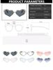 Love Heart Diamond Sunglasses for Women Brand Designer Style Latest Fashion Gradient Eyewear Rhinestone Cat Eye Shape Sun Eyeglasses UV400