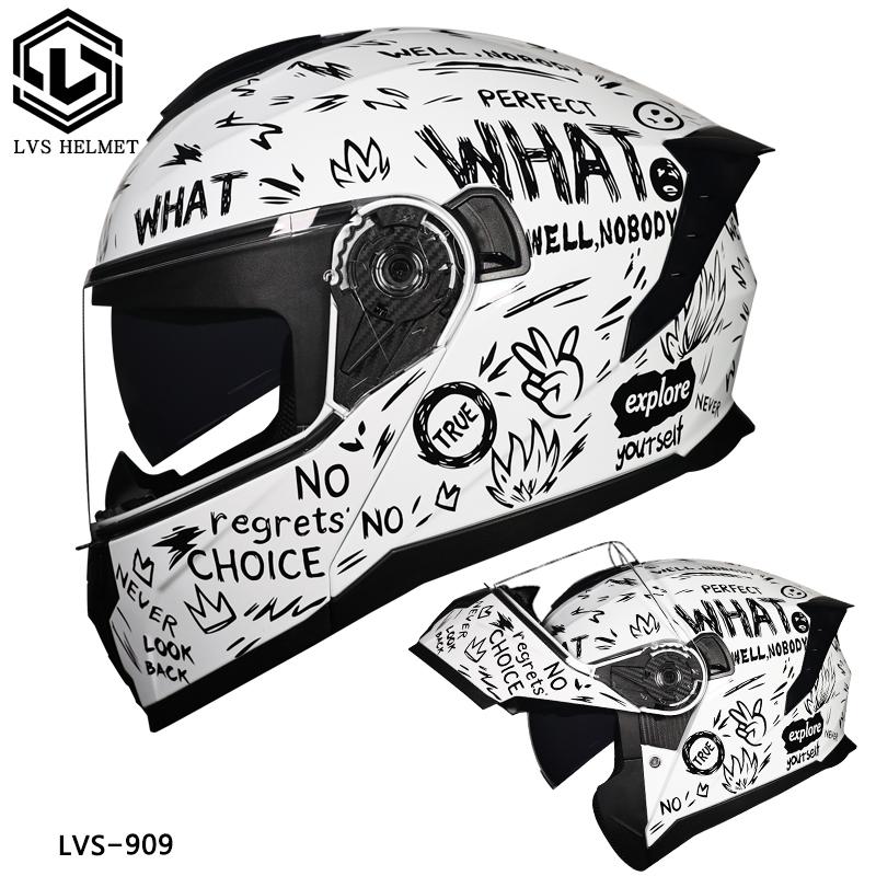 LVS new modular flip motorcycle helmet with dual lens Casco para Motos full helmet, high-quality DOT approved capacete