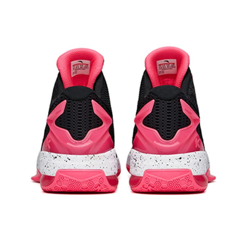 Anta KT3 Cushioning Wear-Resistant Slip-Resistant Coverage Mid-Top Performance Basketball Shoes Men's Black Pink Sneakers 11741105-17