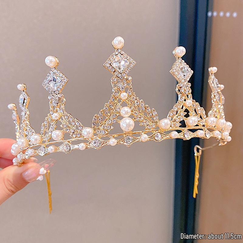 Princess Birthday Crown Headband for Girls – High-end Hair Accessories & Clip