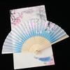 Bamboo Wooden Handmade Colorful Vintage Style Fan Crafts Dance Hand Fan Folding Fan Home Decoration