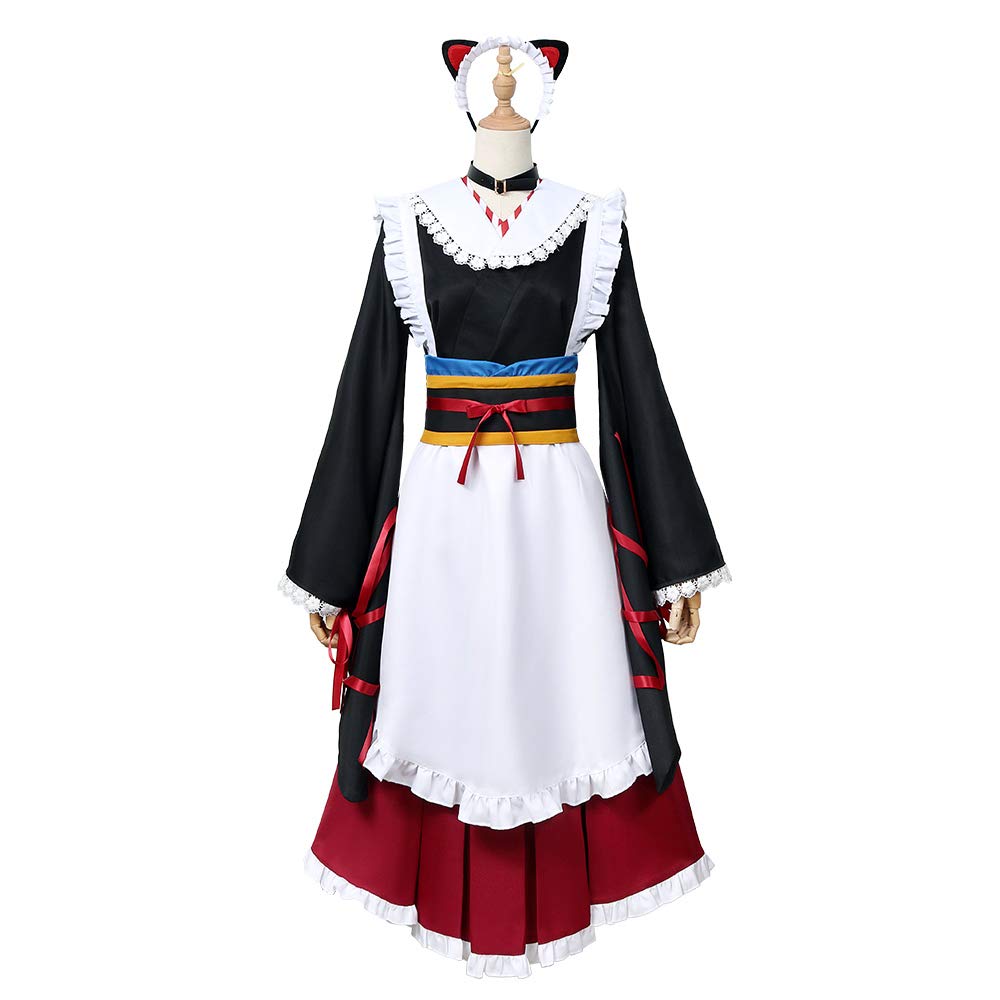 [Milky Time] Nijisanji Inui Toko Cosplay VTuber Maid Costume Halloween Inu Cousin