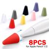 8pcs For Apple Pencil Tip Soft Silicone Case Replacement Tips Case For Apple Pencil 1st 2nd Nib Protector Cover Stylus Pen Tip