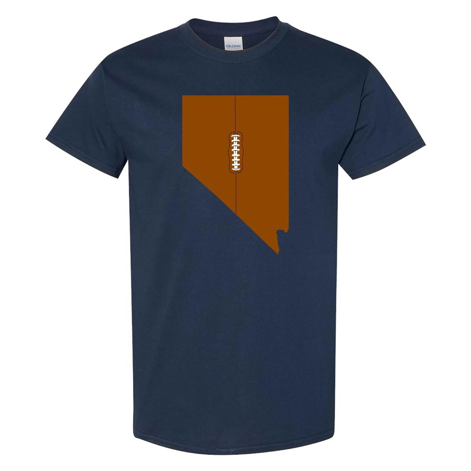 Nevada Football State Shape - Hometown Pride T Shirt - Navy 3XL