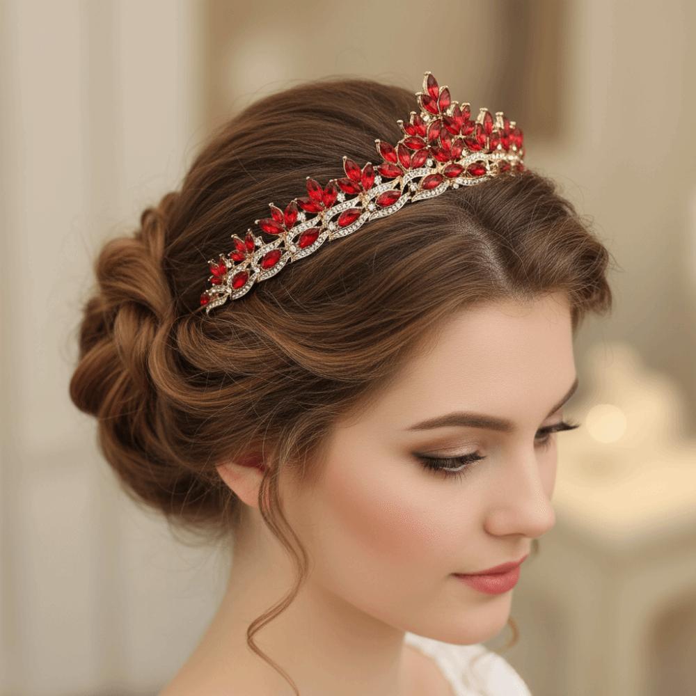 Elegant Baroque Crystal Crown Gorgeous Luxury Crystal Tiara Rhinestone Tiara Hair Jewelry