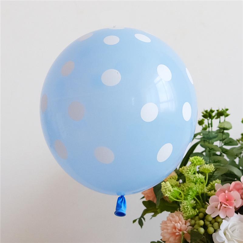 12 Polka Dot Latex Balloons for Birthday Party Decor
