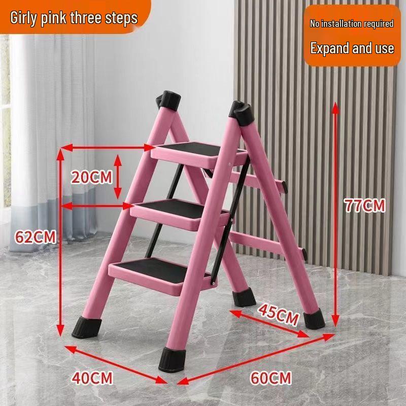 3-Step Telescopic Folding A-Frame Ladder – Lightweight and Multi-Functional Stool