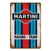 Martini Racing Team Vintage Tin Sign Retro Wall Art Garage Decor Collectible